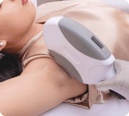 Woman with vaginal laxity