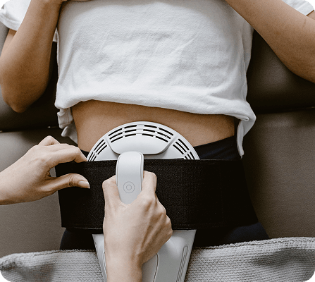 Woman with diastasis recti